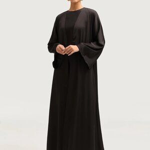 Veiled Collection Kamila Open Abaya (Abaya Only NO under dress) - Black